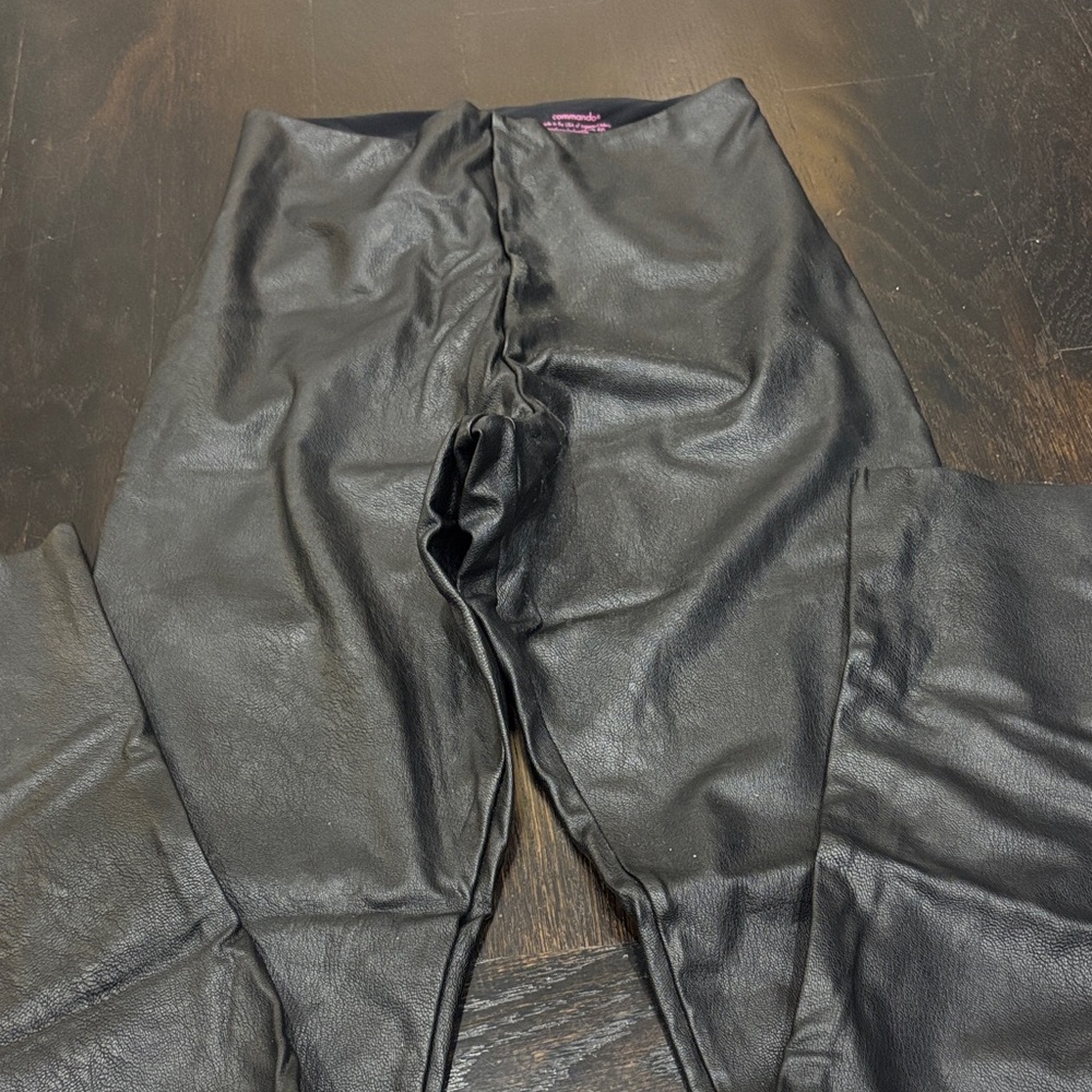 Commando Faux Leather Black Leggings
